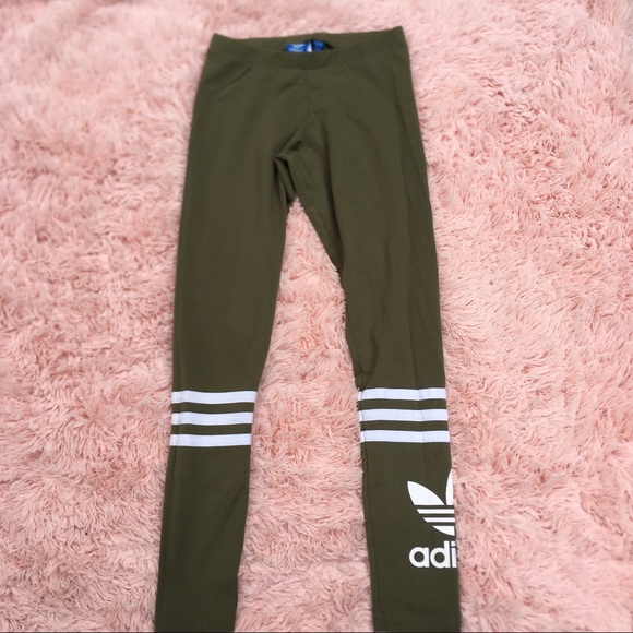 adidas Pants - Adidas Olive Green Leggings